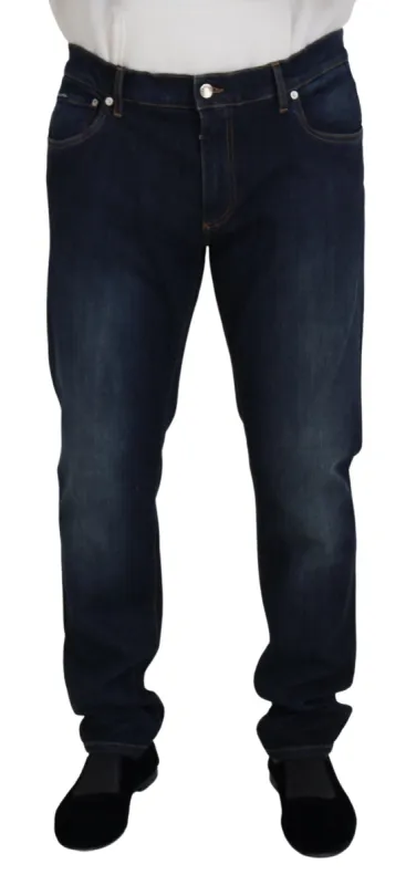 Elegant Blue Denim Pants sold by Louxly