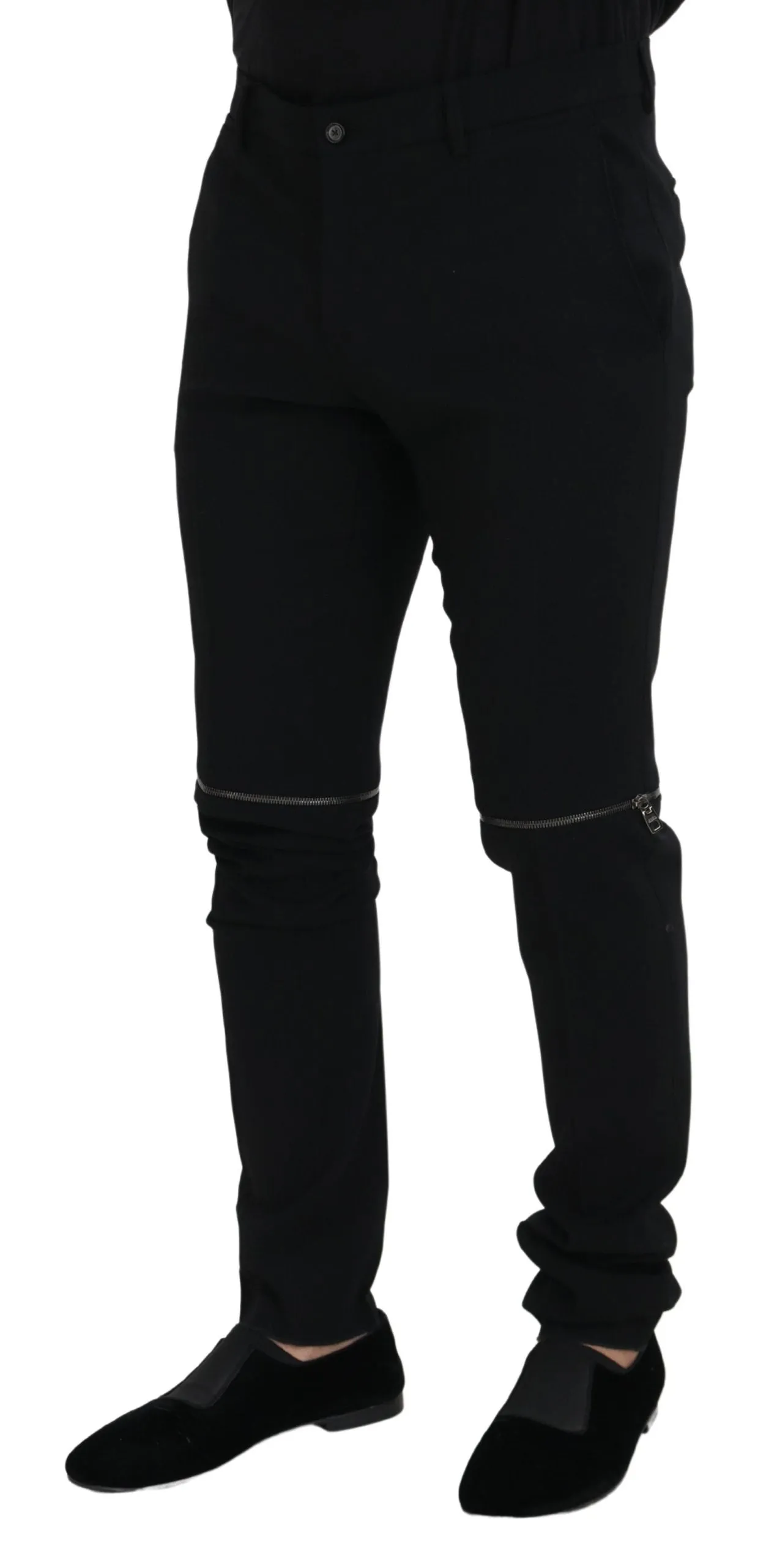 Elegant Black Virgin Wool Trousers sold by Louxly product image thumbnail 2