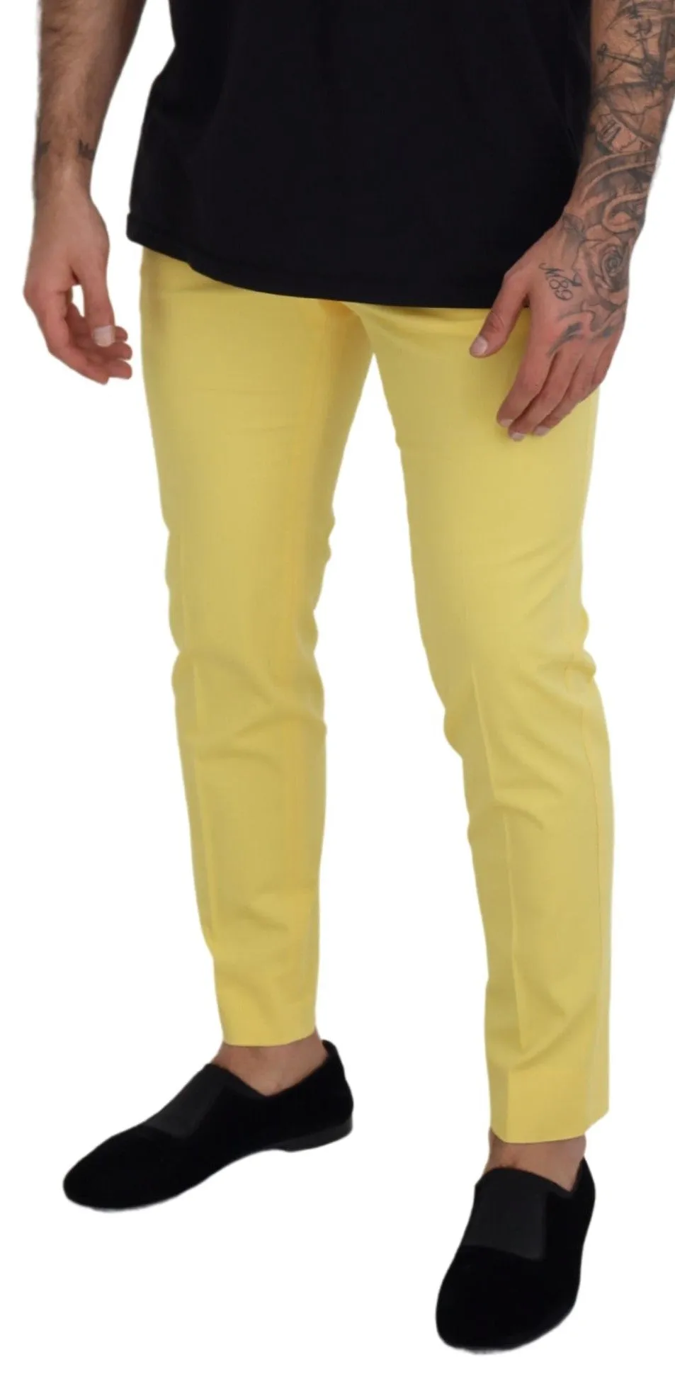 Sun-Kissed Yellow Cotton Trousers sold by Louxly product image thumbnail 4