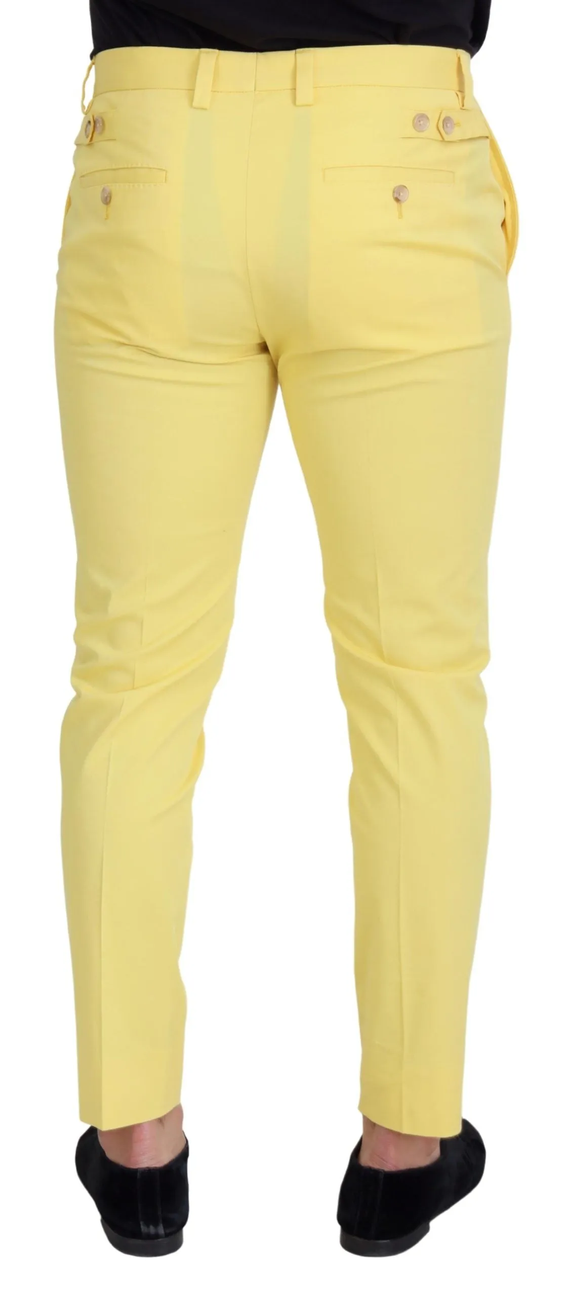 Sun-Kissed Yellow Cotton Trousers sold by Louxly product image thumbnail 3