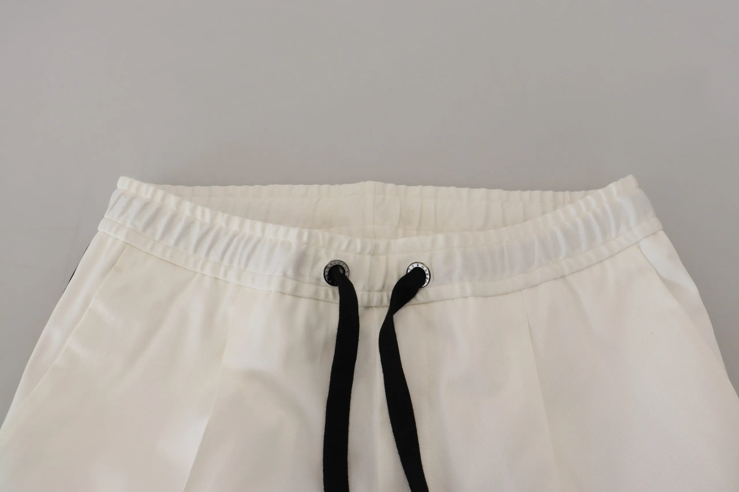 Elegant White Cotton Jogger Pants sold by Louxly product image thumbnail 4