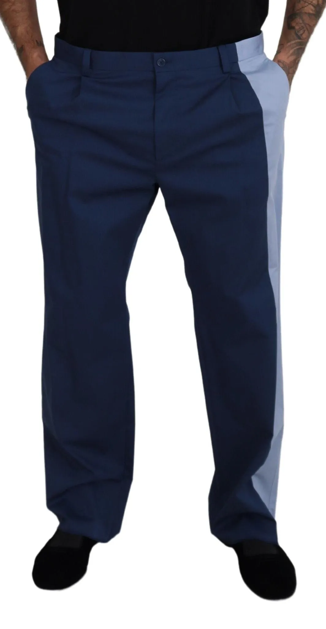 Elegant Blue Cotton Blend Pants for Men sold by Louxly product image thumbnail 4