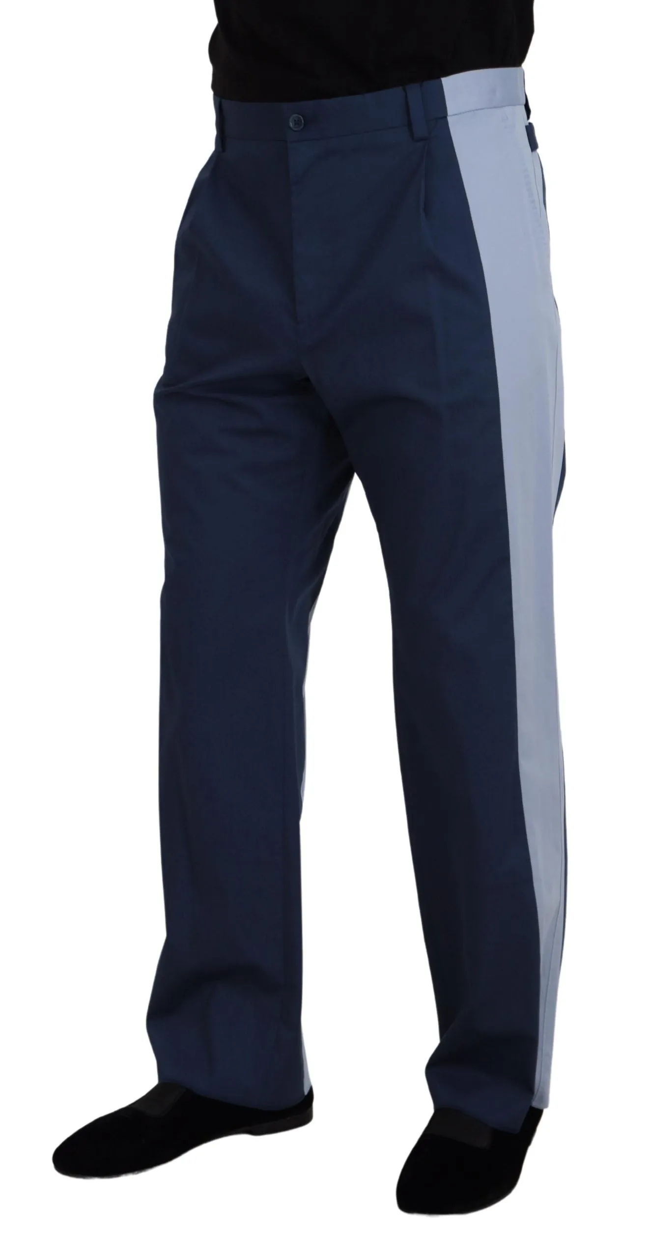 Elegant Blue Cotton Blend Pants for Men sold by Louxly product image thumbnail 2