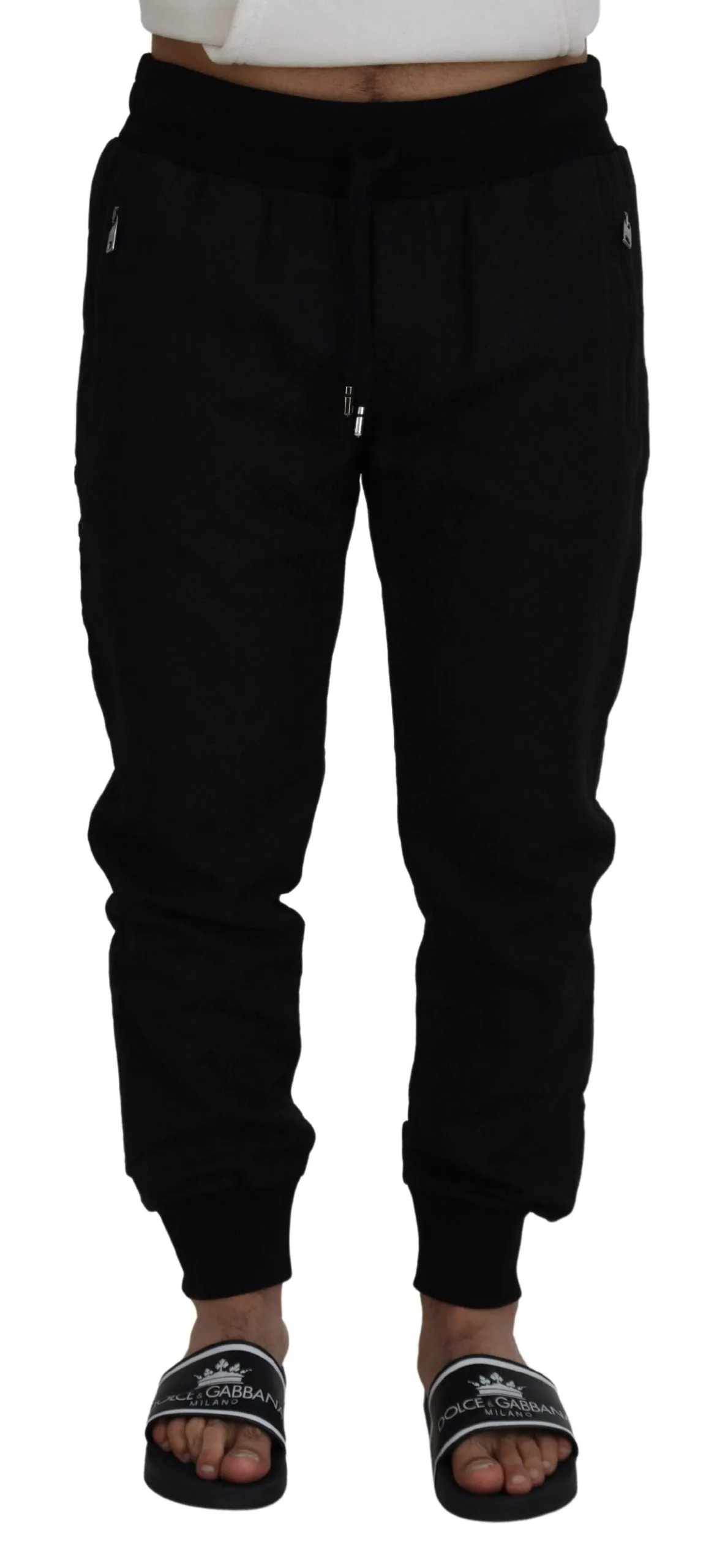 Elegant Black Jogger Pants for the Modern Man sold by Louxly