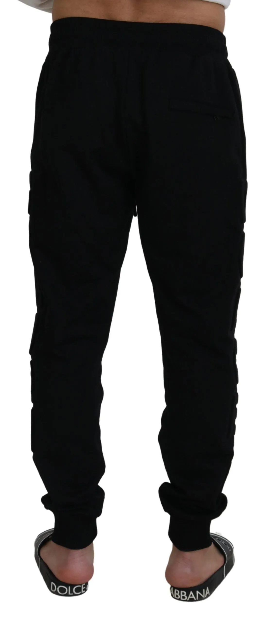 Elegant Black Cotton Jogger Pants sold by Louxly product image thumbnail 3