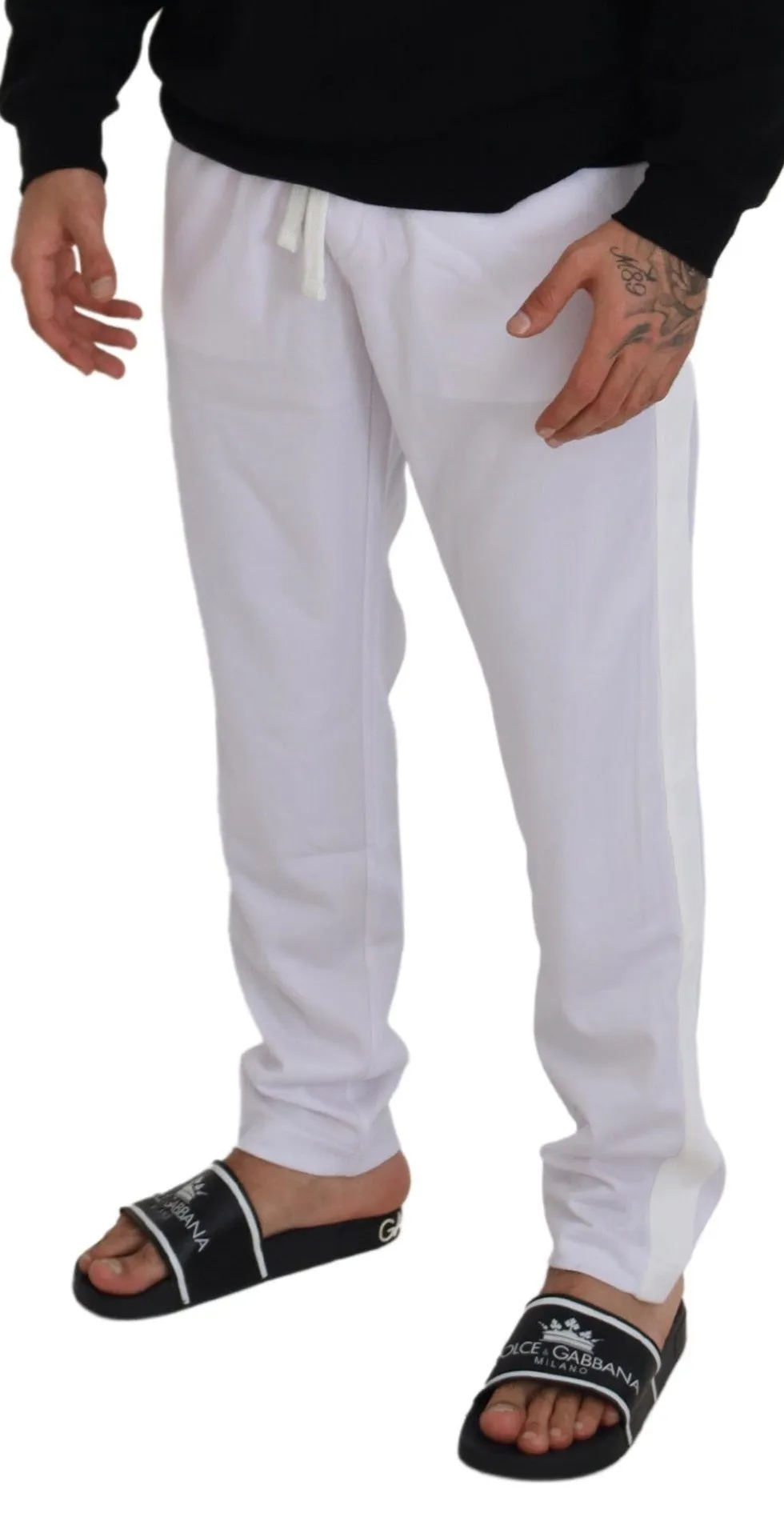 Elegant White Jogger Pants for Sophisticated Comfort sold by Louxly product image thumbnail 4