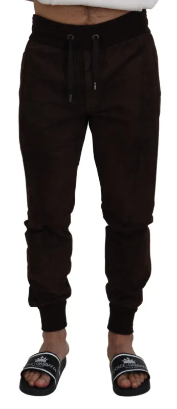 Stunning Authentic Jogger Pants in Brown sold by Louxly