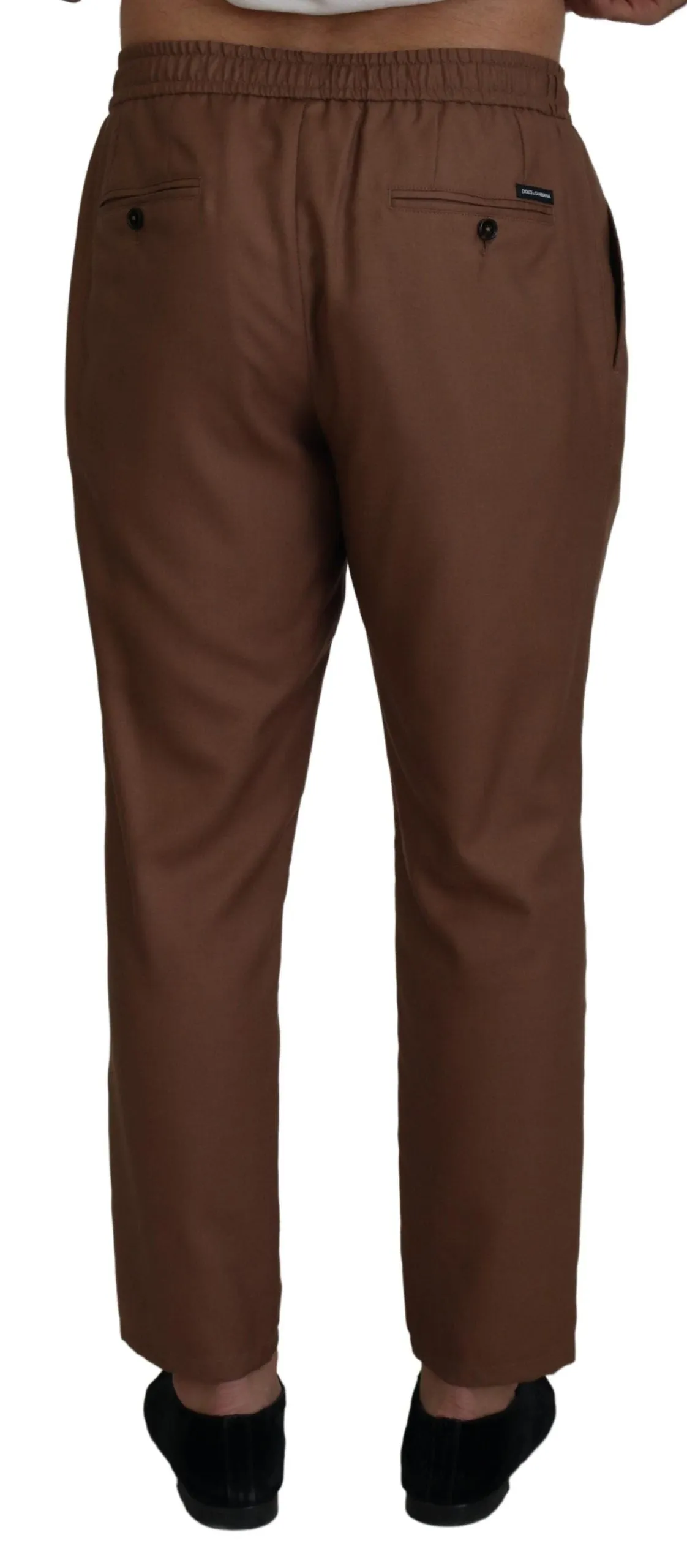 Chic Brown Cashmere-Silk Jogger Pants sold by Louxly product image thumbnail 3