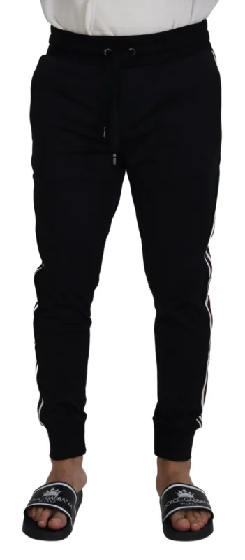 Chic Black Cotton Designer Trousers sold by Louxly
