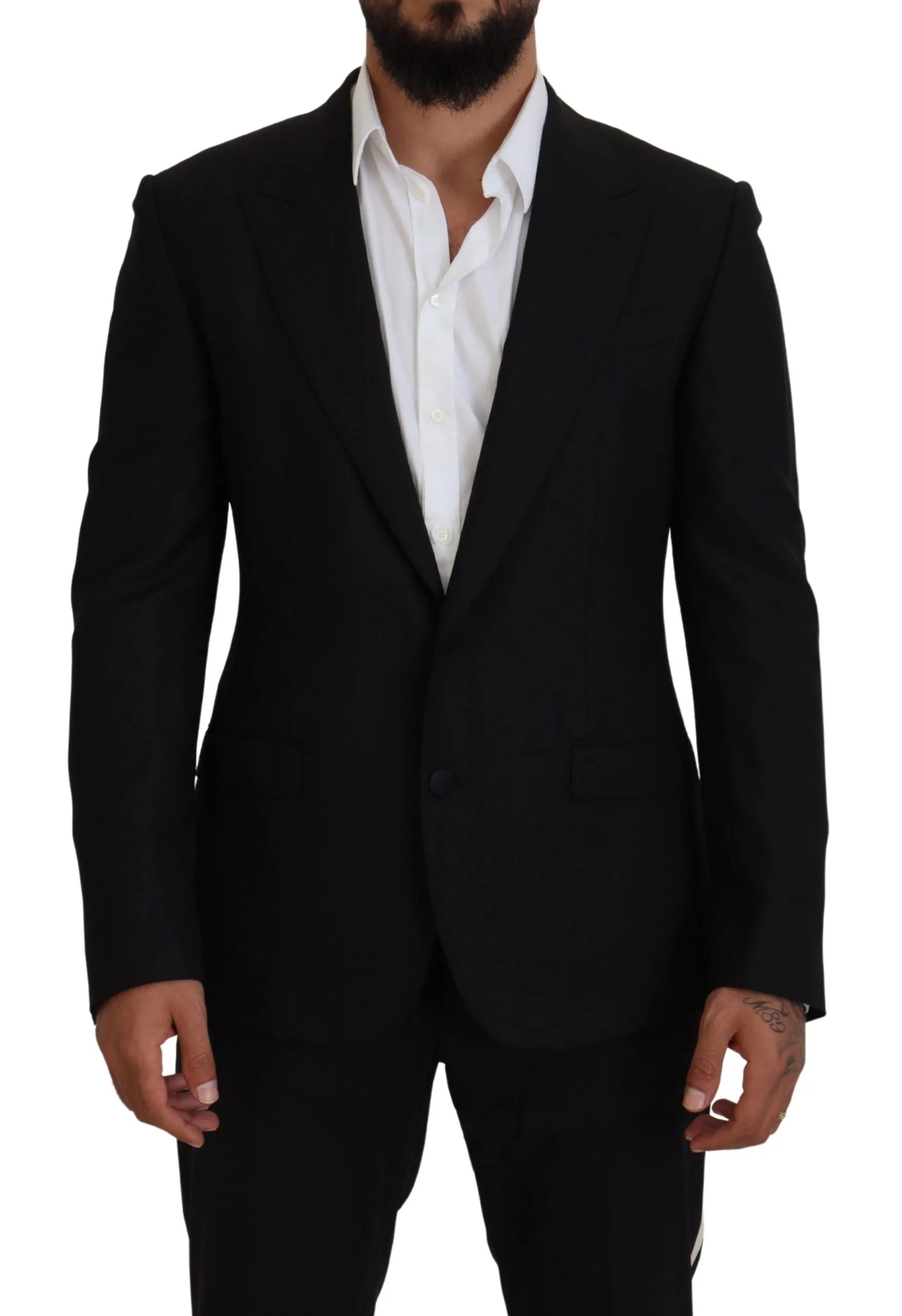 Elegant Single-Breasted Wool Blend Blazer sold by Louxly