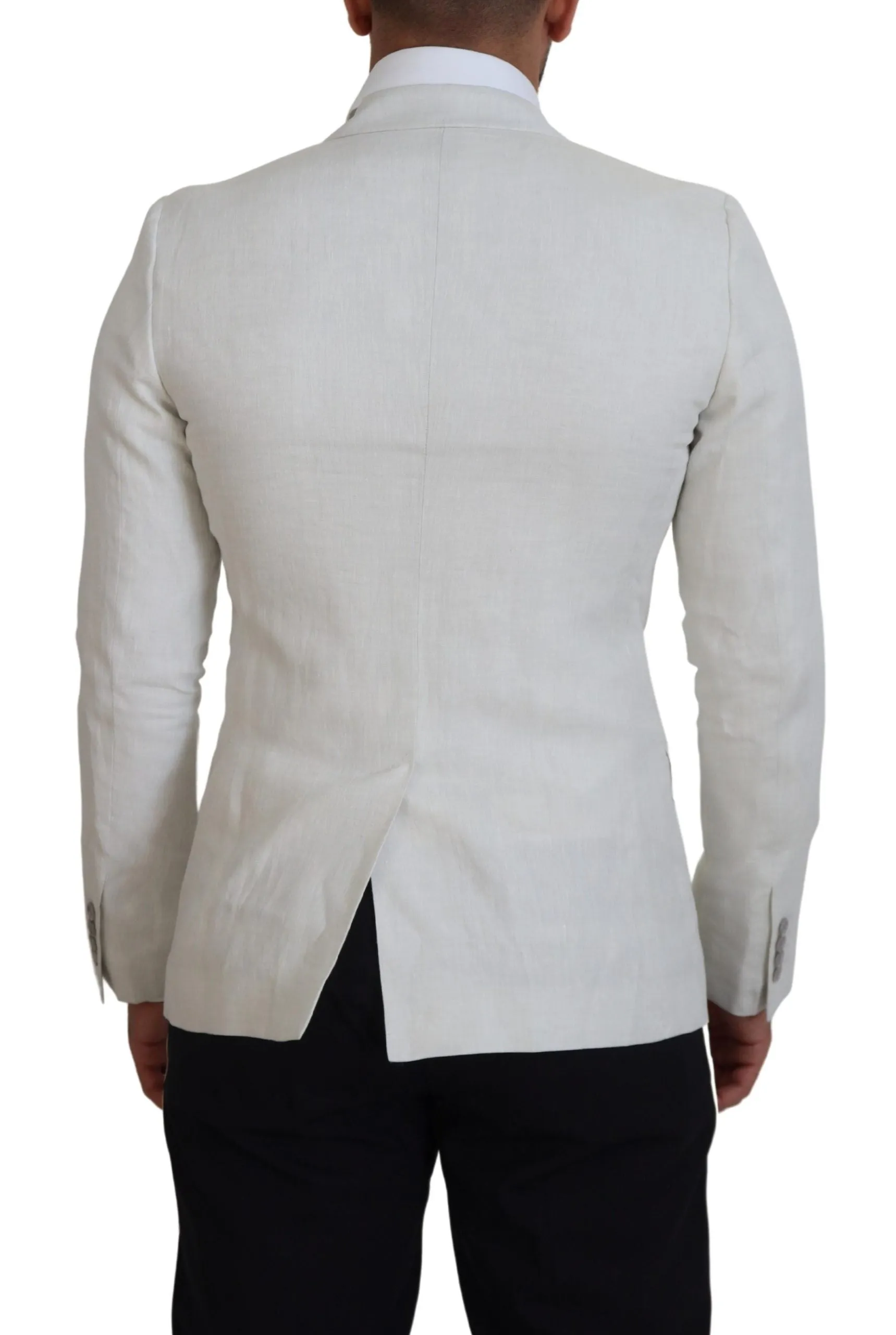Elegant White Sicilia Single Breasted Blazer sold by Louxly product image thumbnail 3
