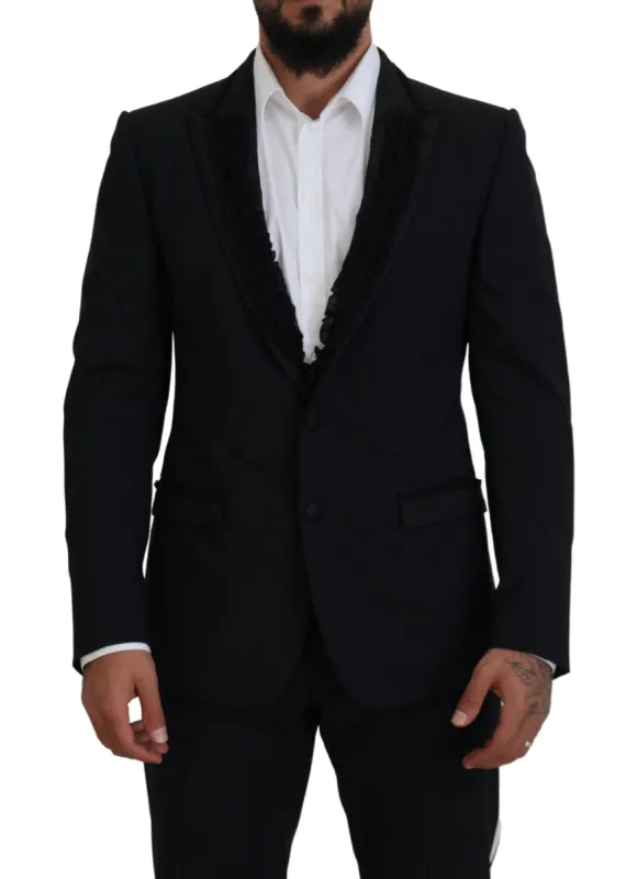 Elegant Black Silk-Lined Evening Blazer sold by Louxly