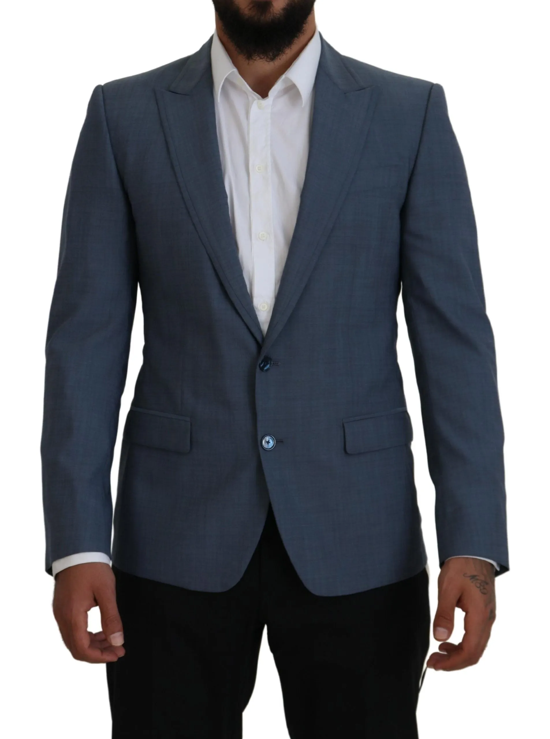 Elegant Blue Single Breasted Sport Blazer sold by Louxly