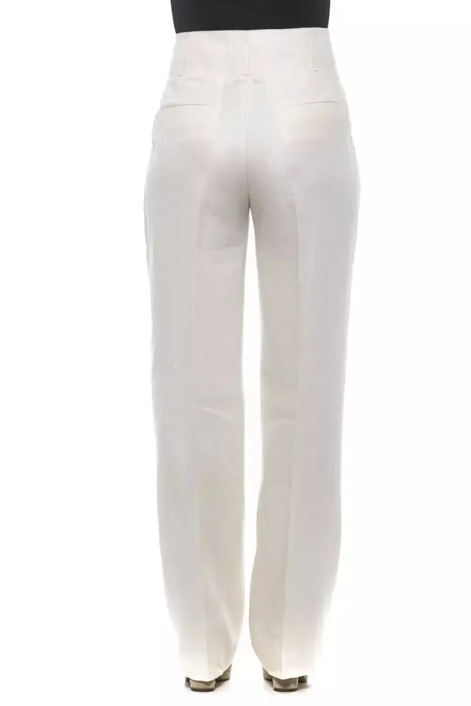 Elegant High-Waisted Flax Palazzo Pants sold by Louxly product image thumbnail 3