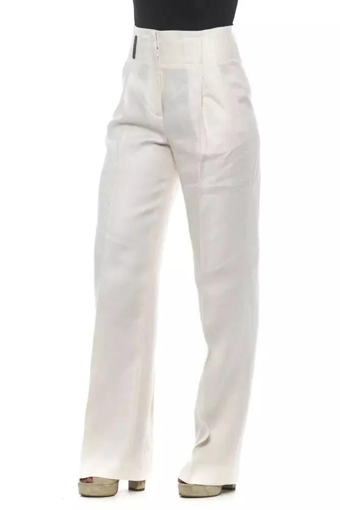Elegant High-Waisted Flax Palazzo Pants sold by Louxly product image thumbnail 2