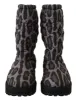 Elegant Gray Leopard Mid Calf Boots sold by Louxly
