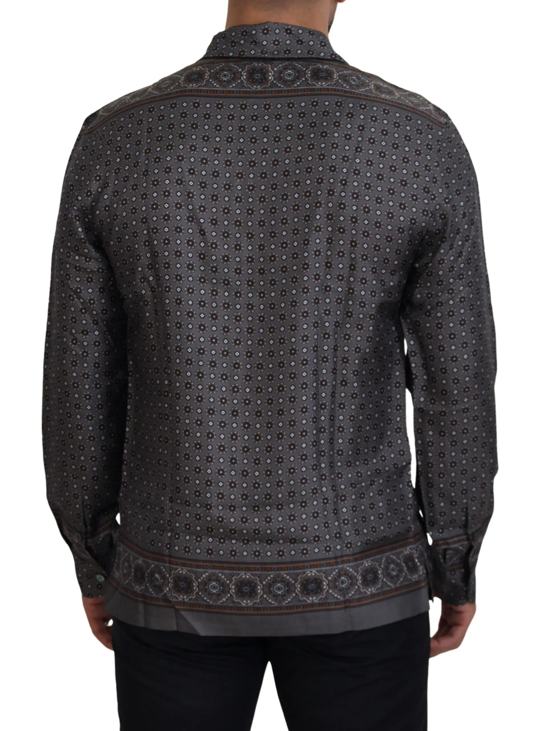 Elegant Silk Satin Baroque Shirt sold by Louxly product image thumbnail 2