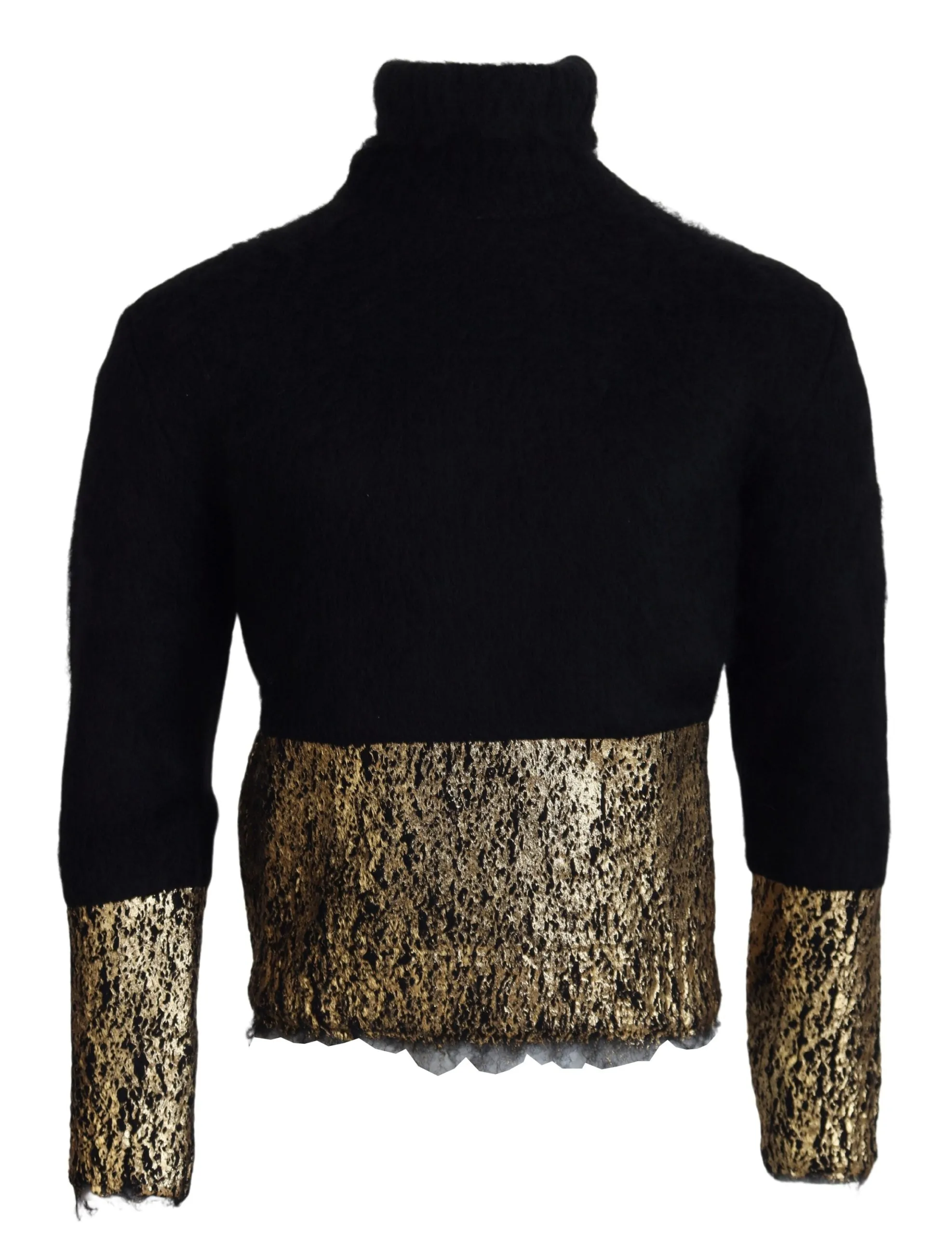 Stunning Black and Gold Crewneck Sweater sold by Louxly