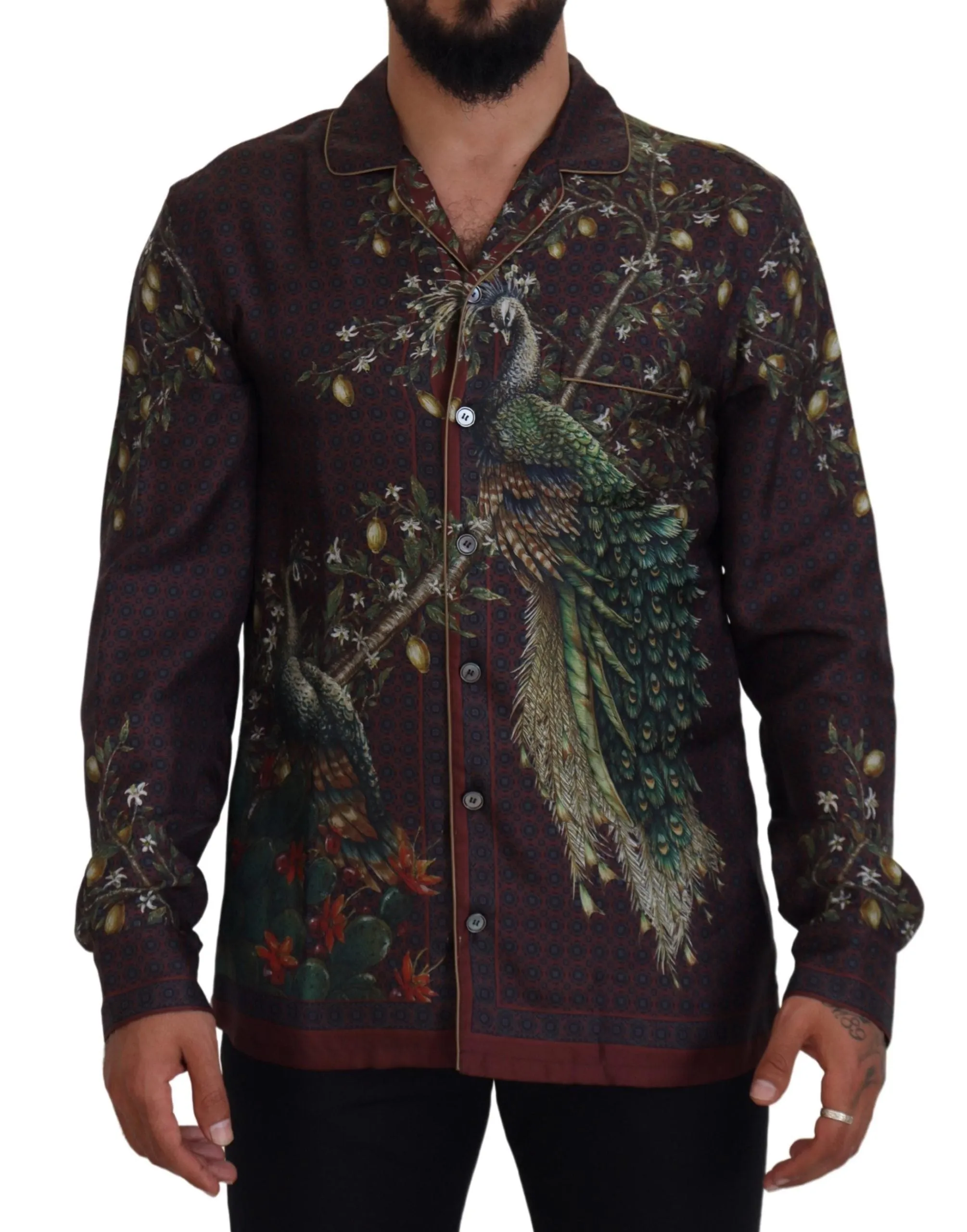 Elegant Silk Satin Men's Pajama Style Shirt sold by Louxly