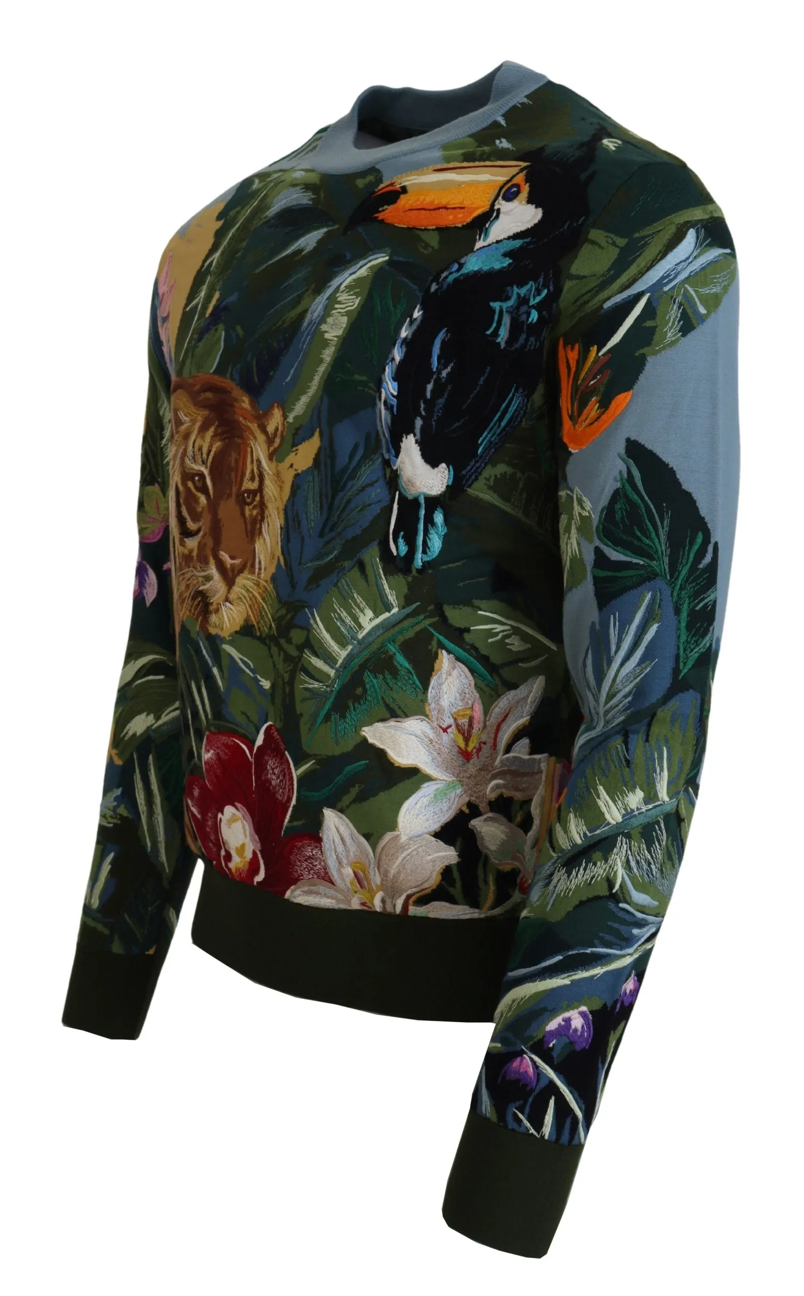 Jungle Embroidered Wool-Silk Sweater sold by Louxly product image thumbnail 4