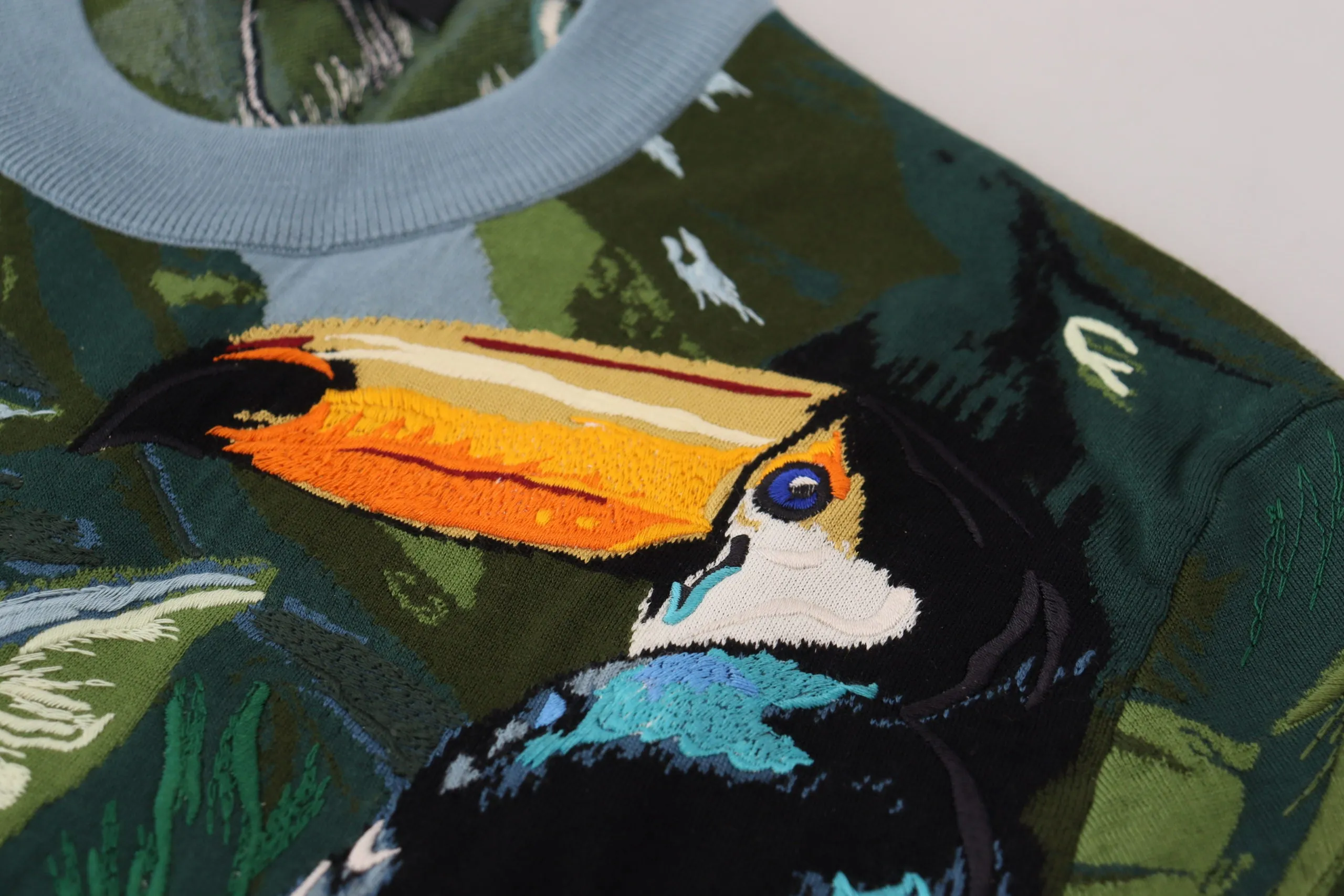 Jungle Embroidered Wool-Silk Sweater sold by Louxly product image thumbnail 5