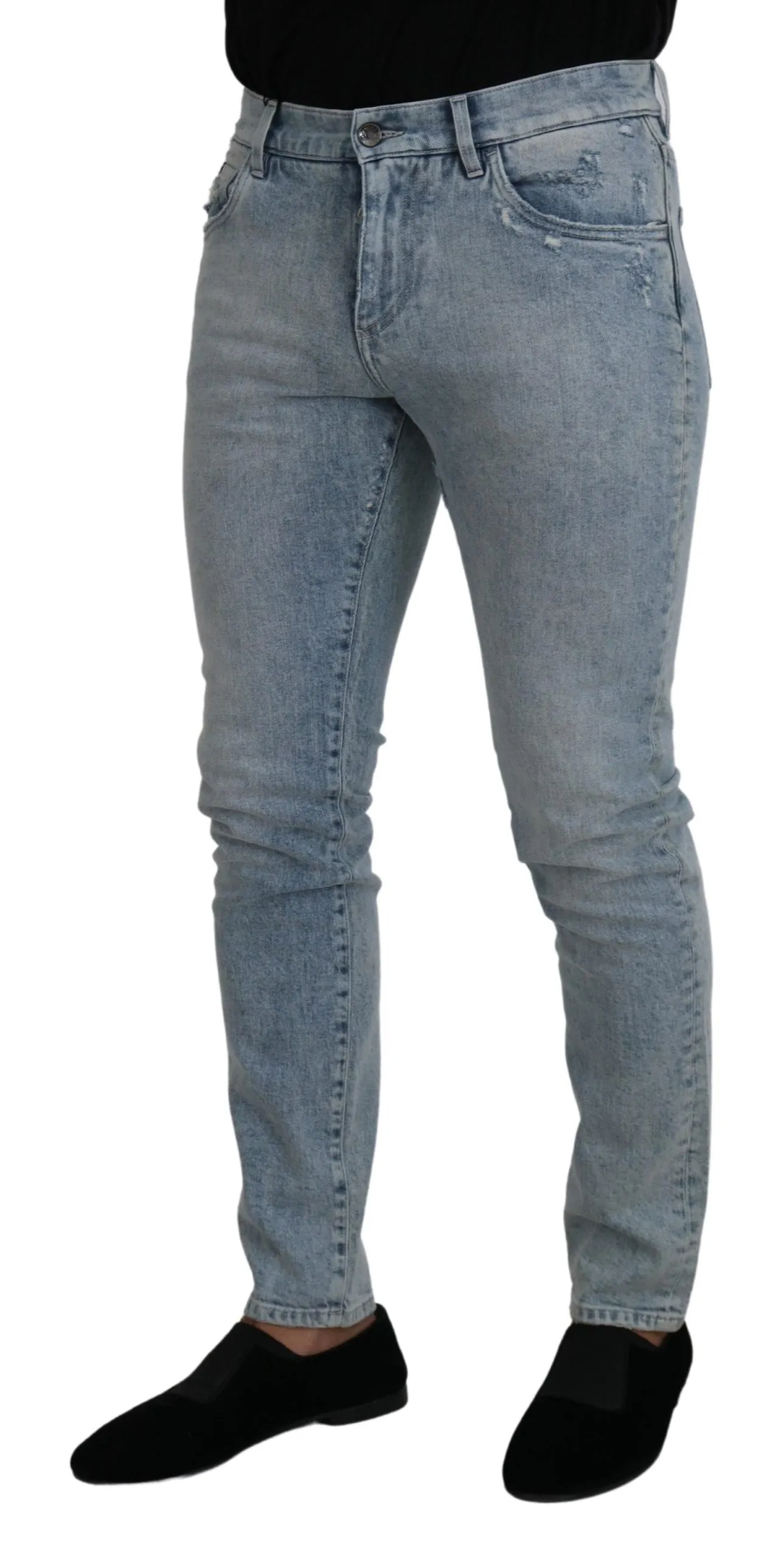 Classic Light Blue Denim Pants sold by Louxly product image thumbnail 2