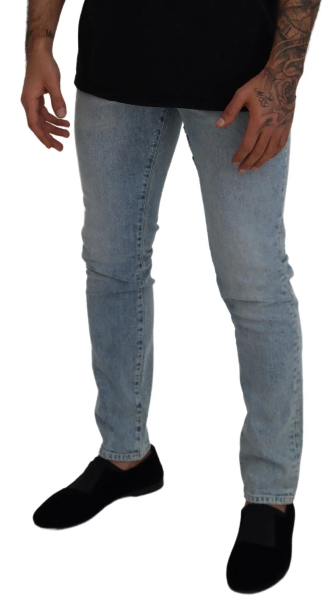 Classic Light Blue Denim Pants sold by Louxly product image thumbnail 4