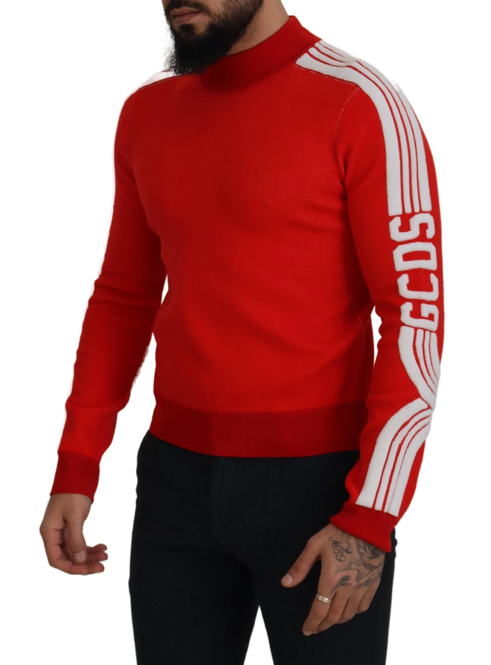 Elegant Red Pullover Sweater for Men sold by Louxly product image thumbnail 2
