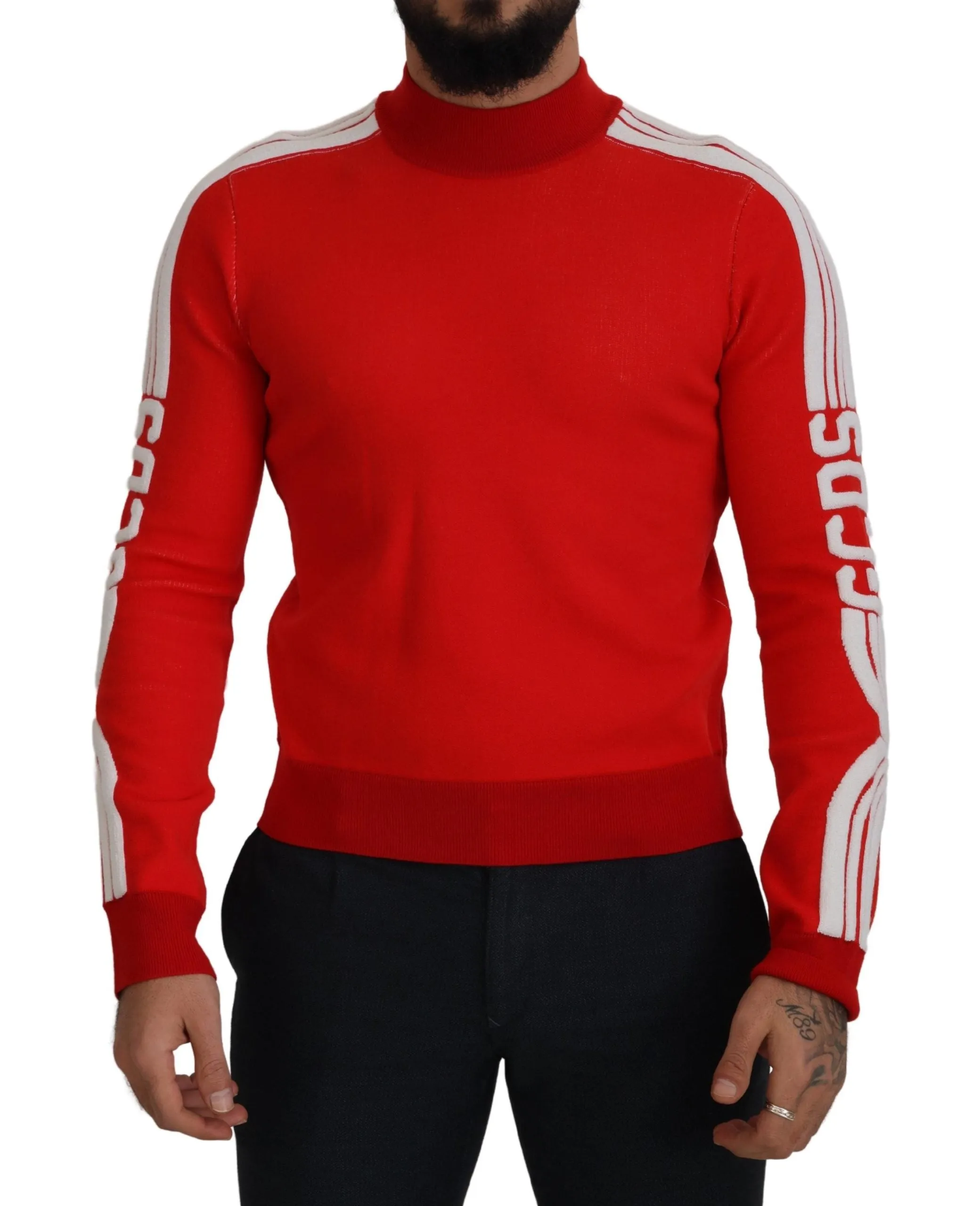 Elegant Red Pullover Sweater for Men sold by Louxly
