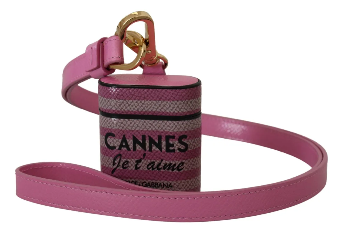 Chic Leather AirPods Case in Pink sold by Louxly