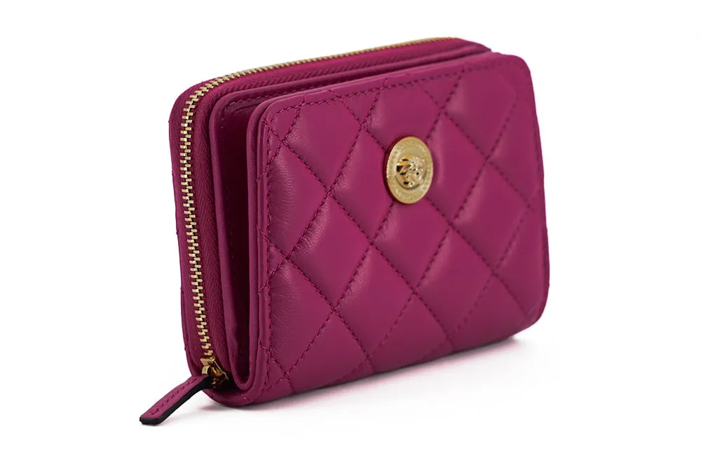 Elegant Purple Quilted Leather Wallet sold by Louxly product image thumbnail 3