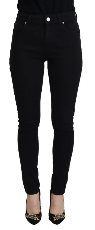 Elegant Black Denim Pants sold by Louxly