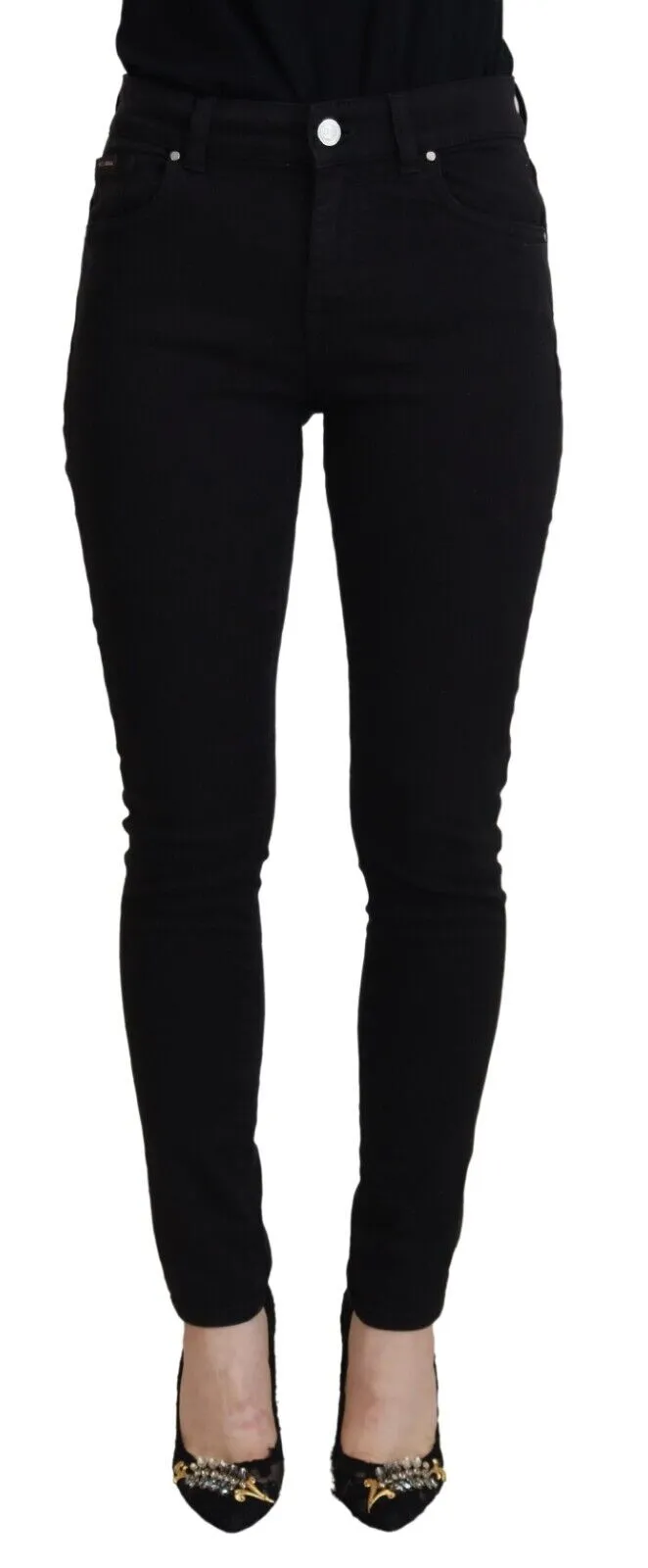 Elegant Black Denim Pants sold by Louxly