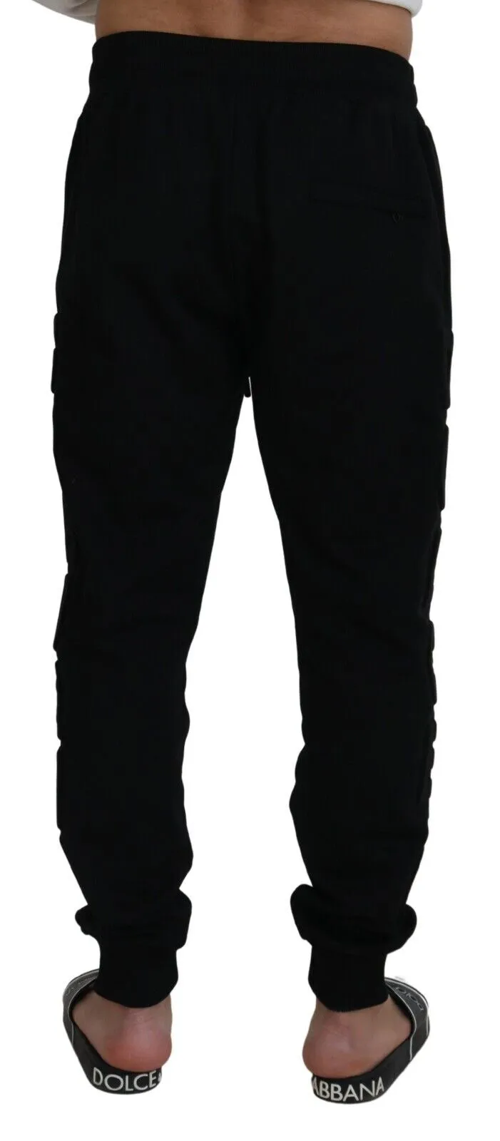 Elegant Black Cotton Jogger Pants sold by Louxly product image thumbnail 2