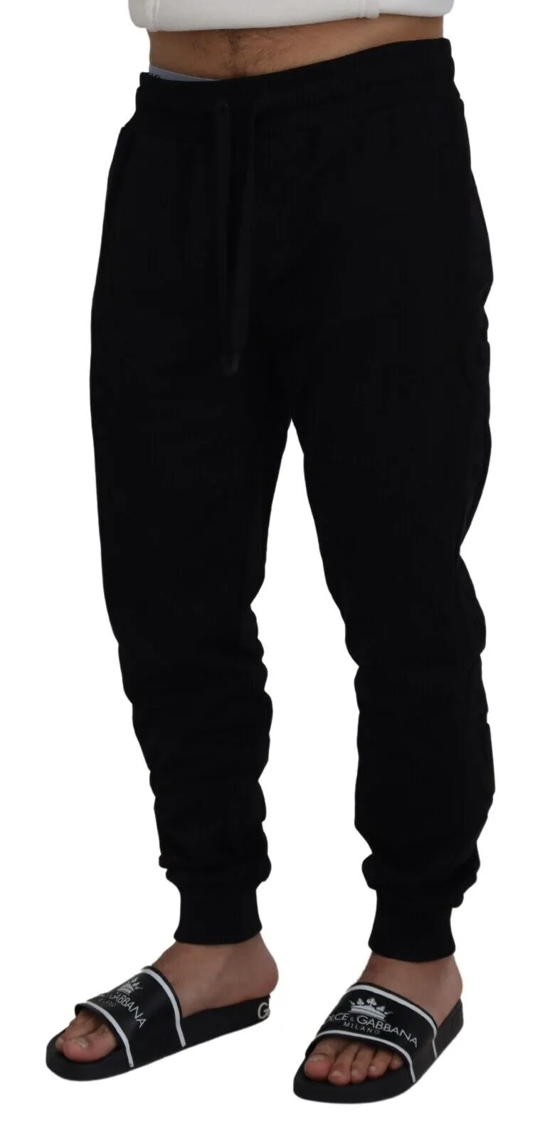 Elegant Black Cotton Jogger Pants sold by Louxly product image thumbnail 3