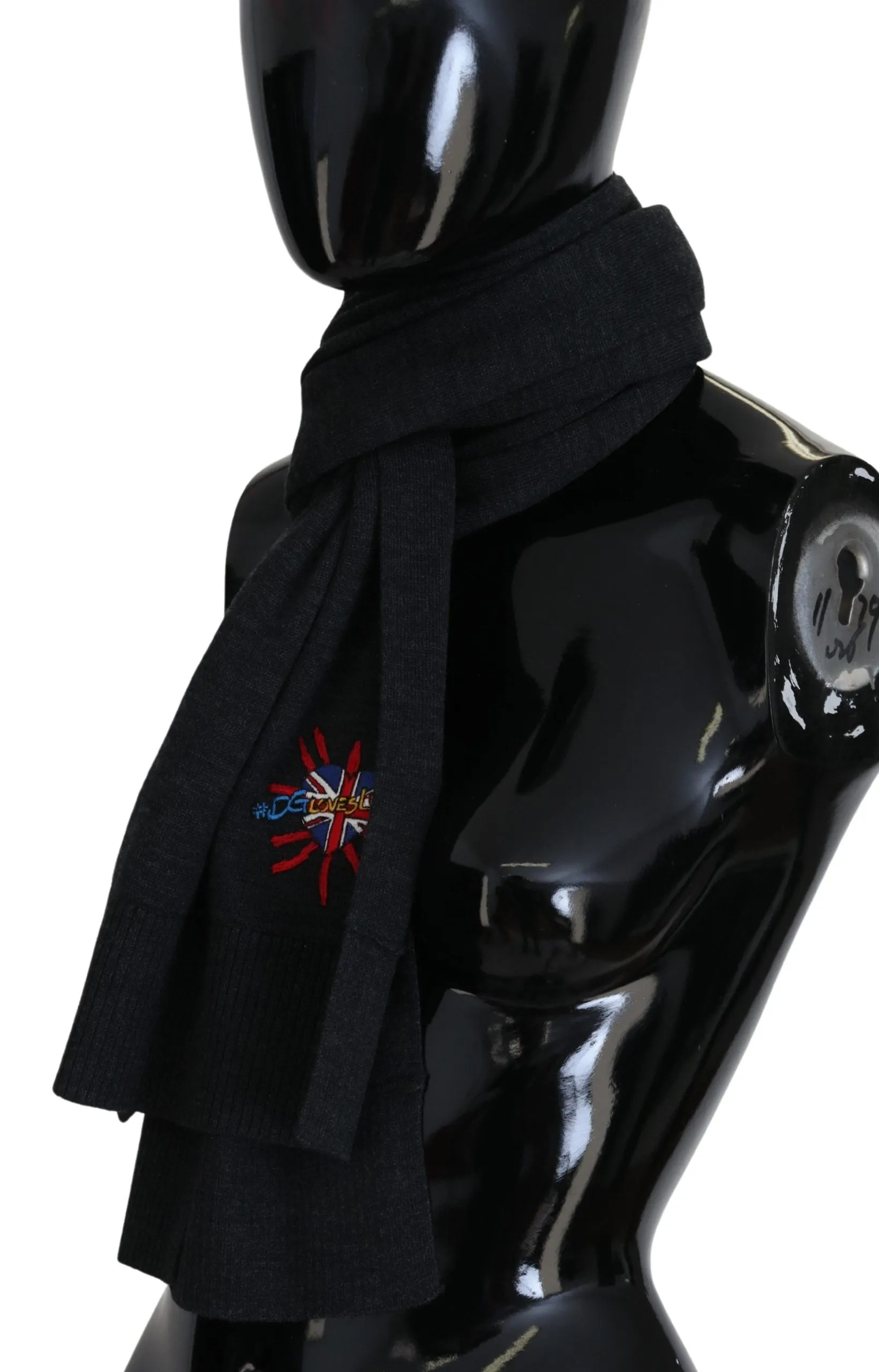 Elegant Black Wool Scarf Wrap sold by Louxly product image thumbnail 3