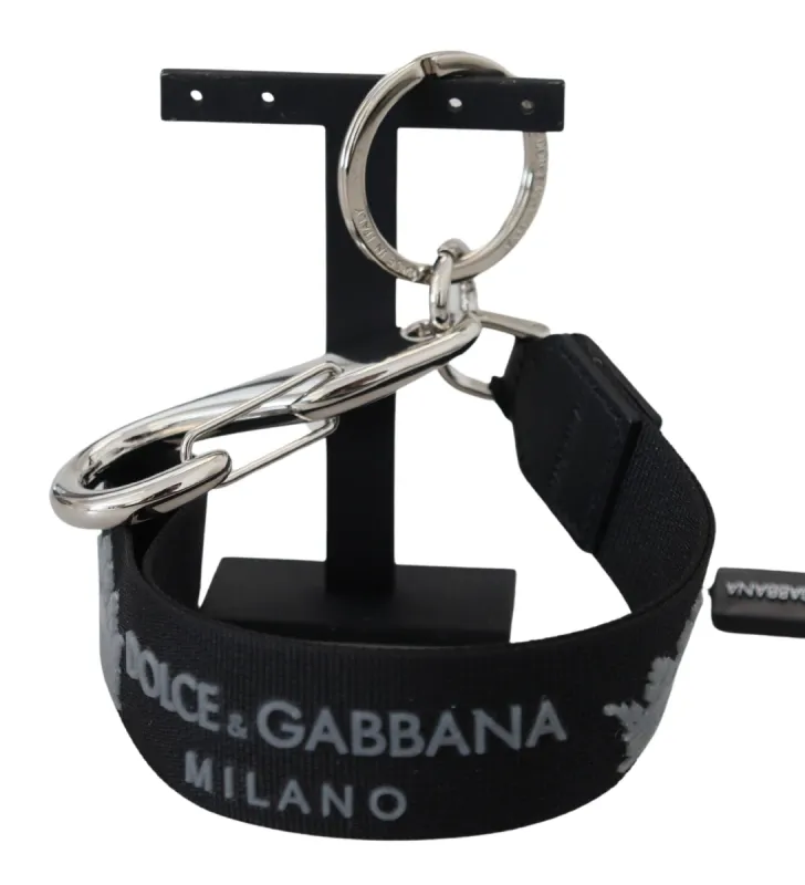Elegant Black Charm Keychain with Brass Accents sold by Louxly