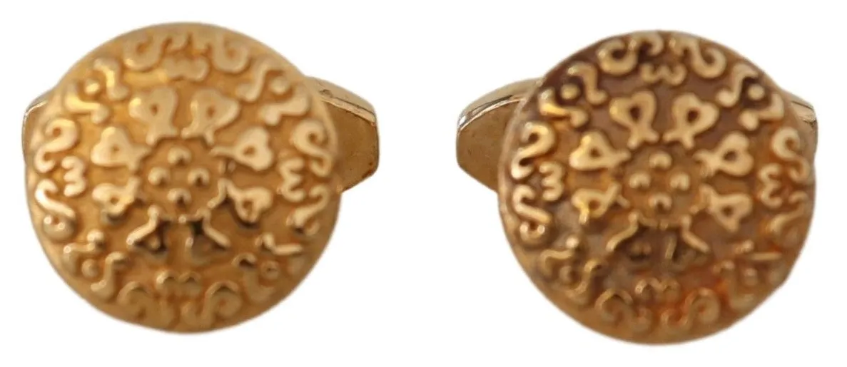 Elegant Gold Plated Brass Men's Cufflinks sold by Louxly