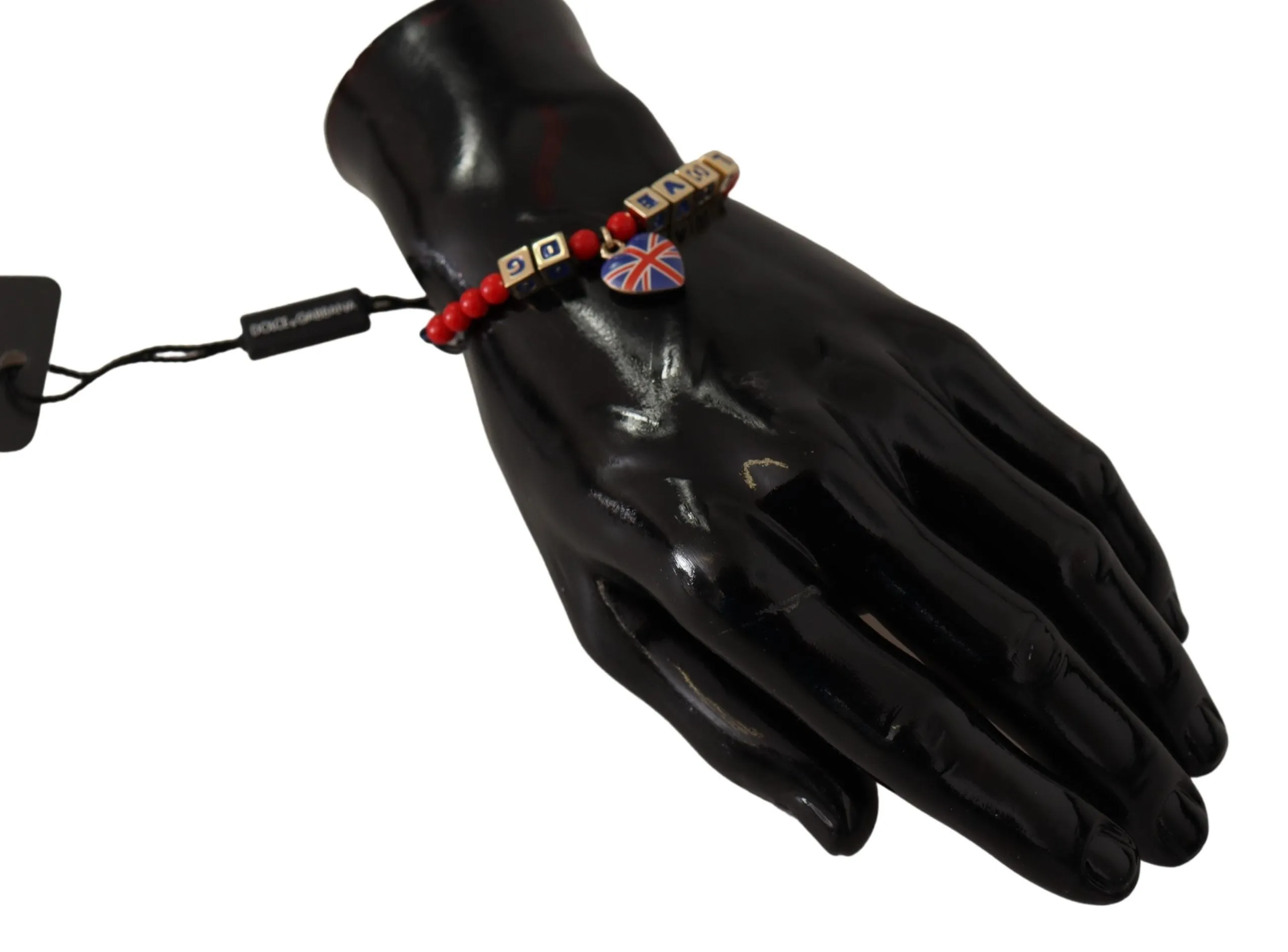 Elegant Blue, Red Glass & Zama Bracelet sold by Louxly product image thumbnail 3