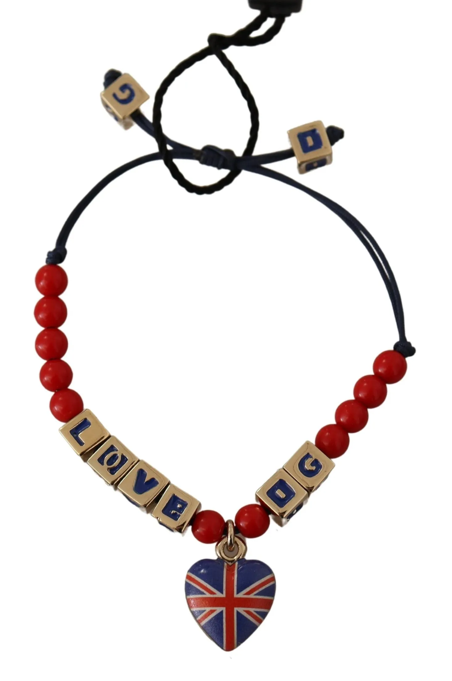 Elegant Blue, Red Glass & Zama Bracelet sold by Louxly