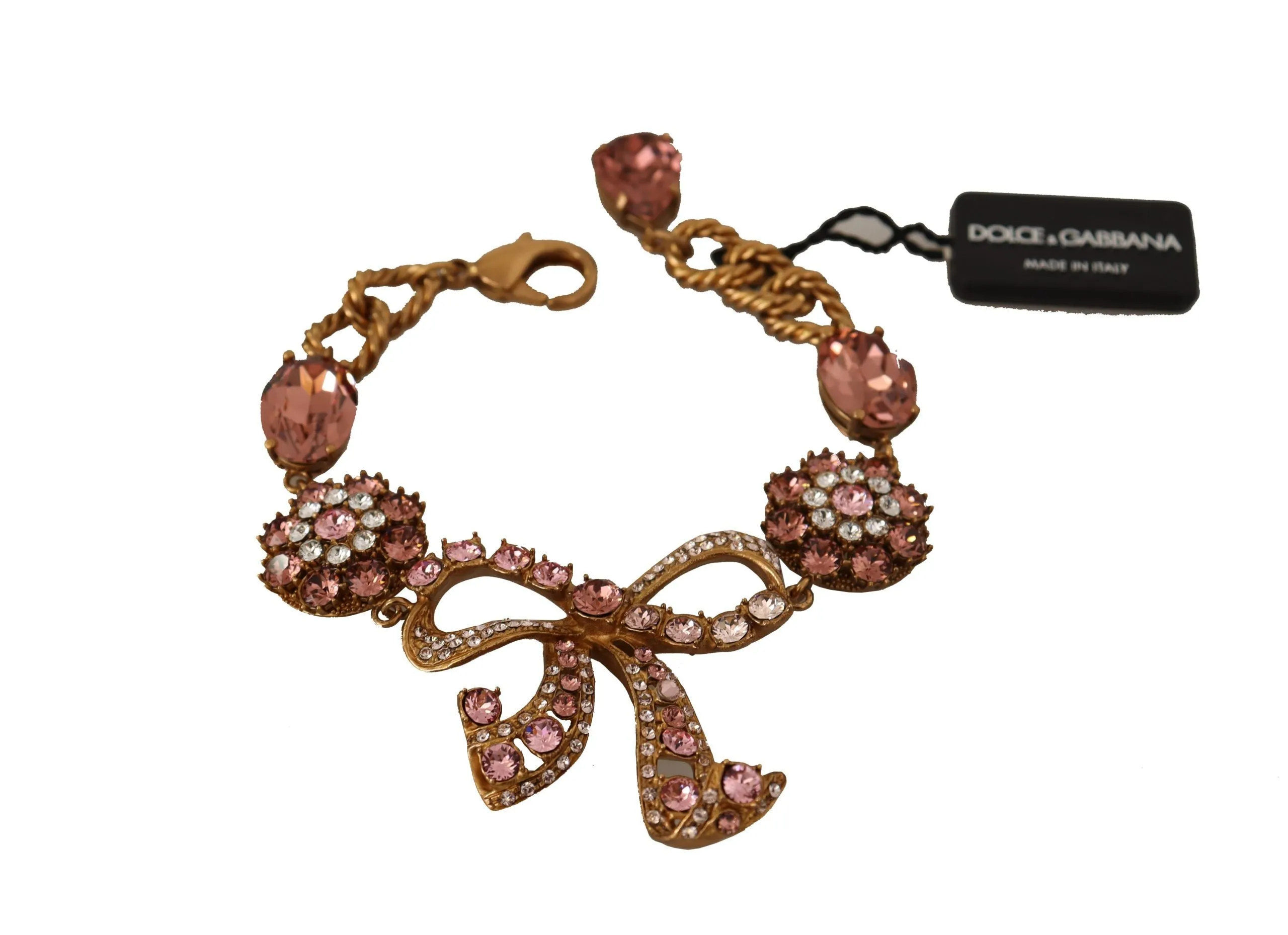 Elegant Crystal Charm Gold Bracelet sold by Louxly