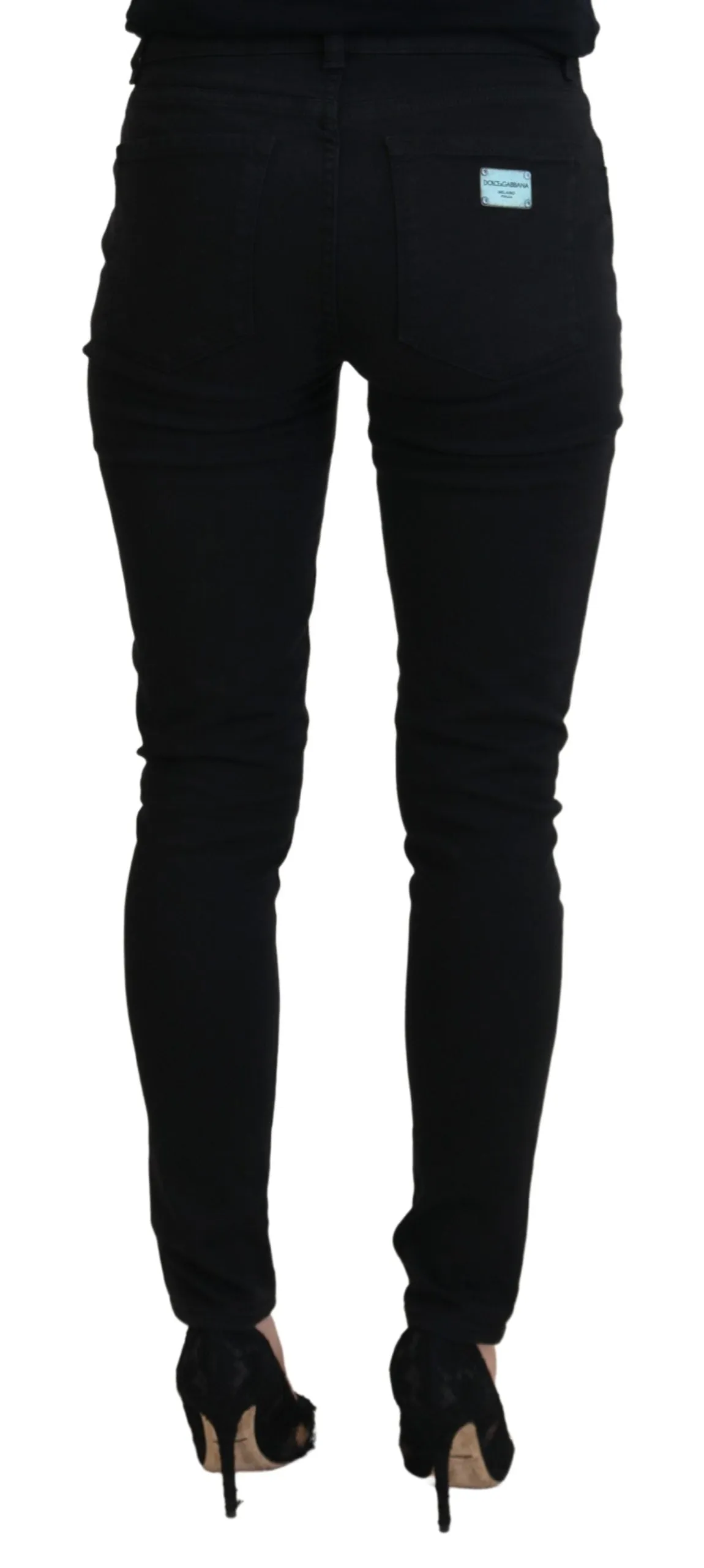 Chic Black Denim Pants – Timeless Elegance sold by Louxly product image thumbnail 3