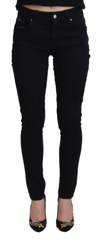 Chic Black Denim Pants – Timeless Elegance sold by Louxly