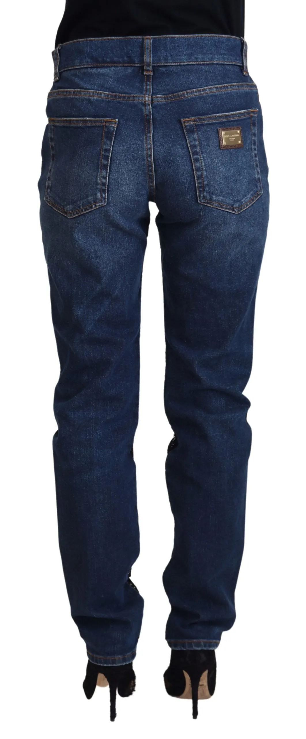 Elegant Floral Lace Front Denim sold by Louxly product image thumbnail 3