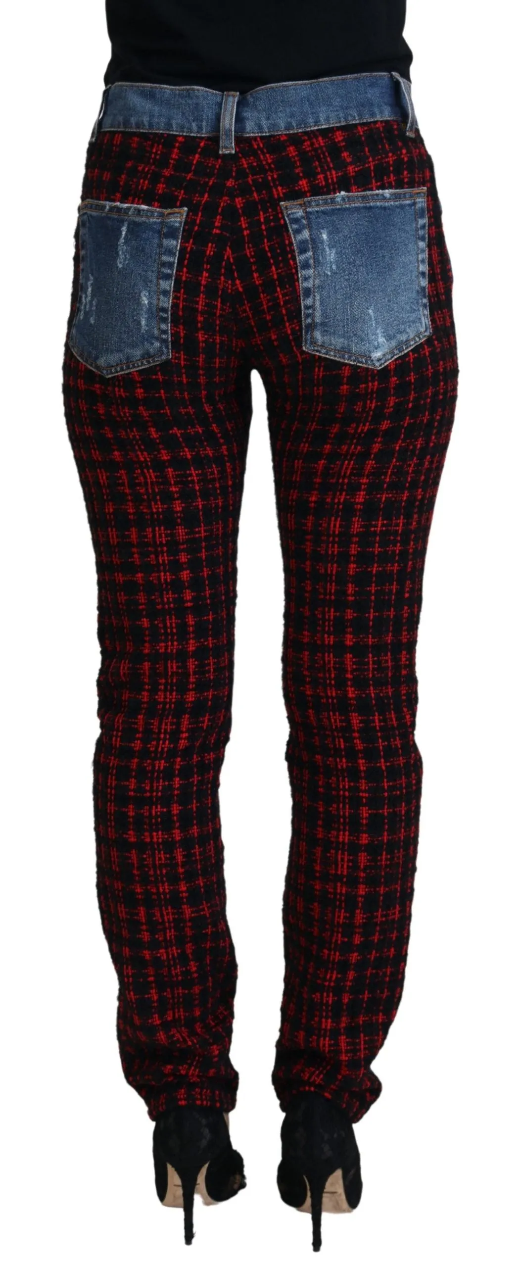 Elevated Elegance Checkered Back Denim Pants sold by Louxly product image thumbnail 3