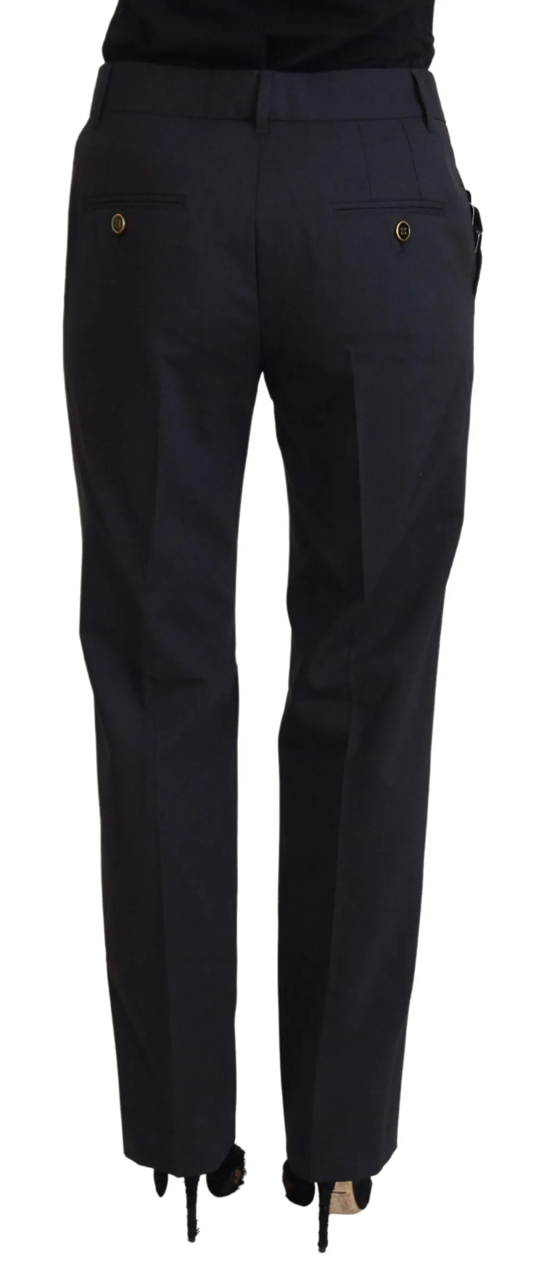 Chic Grey Wool Blend Pants for Elevated Style sold by Louxly product image thumbnail 3