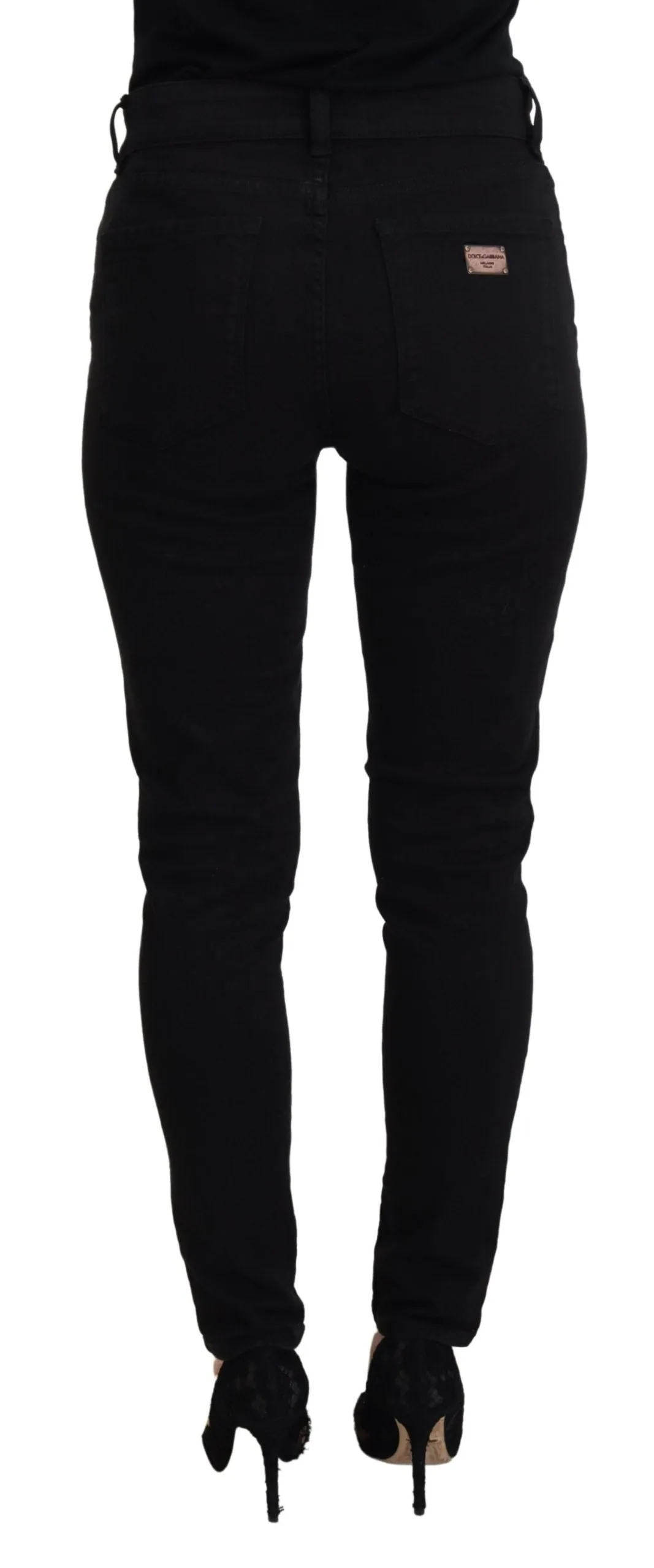 Elegant Black Denim Pants sold by Louxly product image thumbnail 3