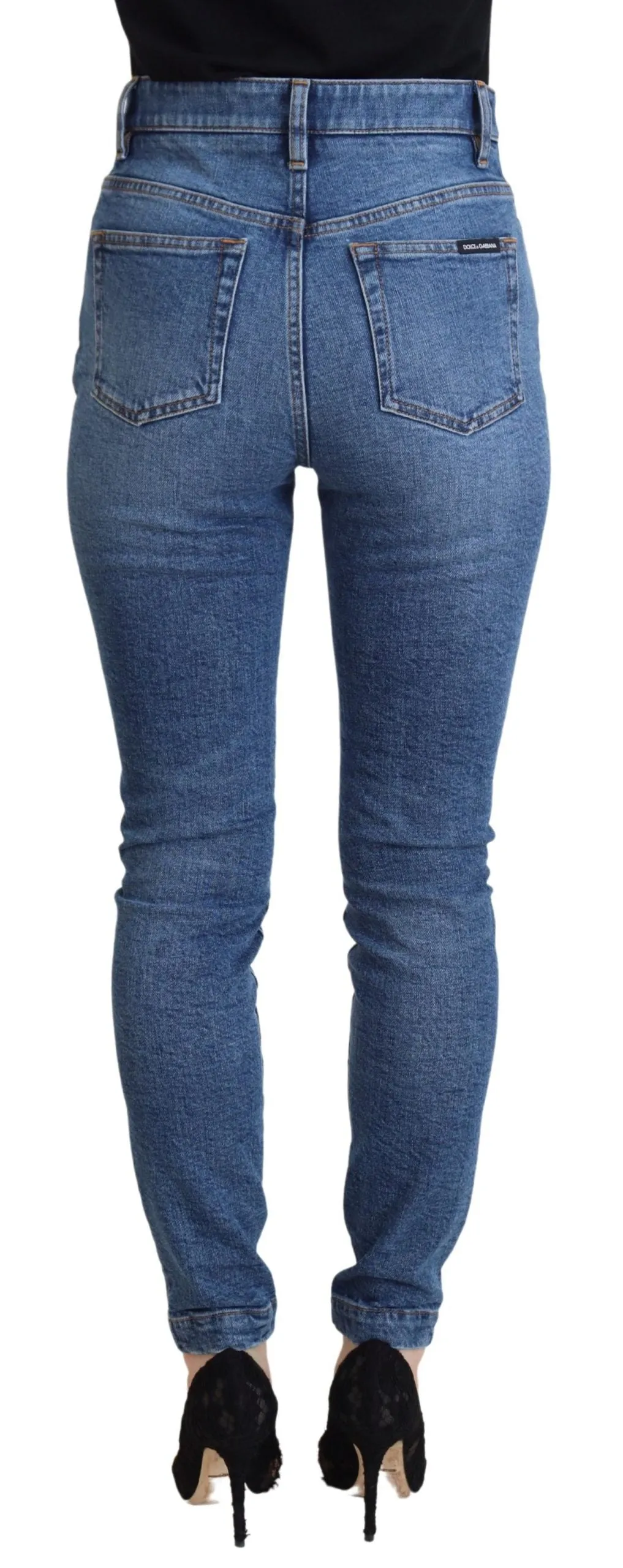 Chic Blue Denim Pants – Elegance Meets Comfort sold by Louxly product image thumbnail 3
