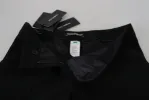 Elegant Black Wool-Silk Pants sold by Louxly