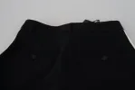 Elegant Black Wool-Silk Pants sold by Louxly